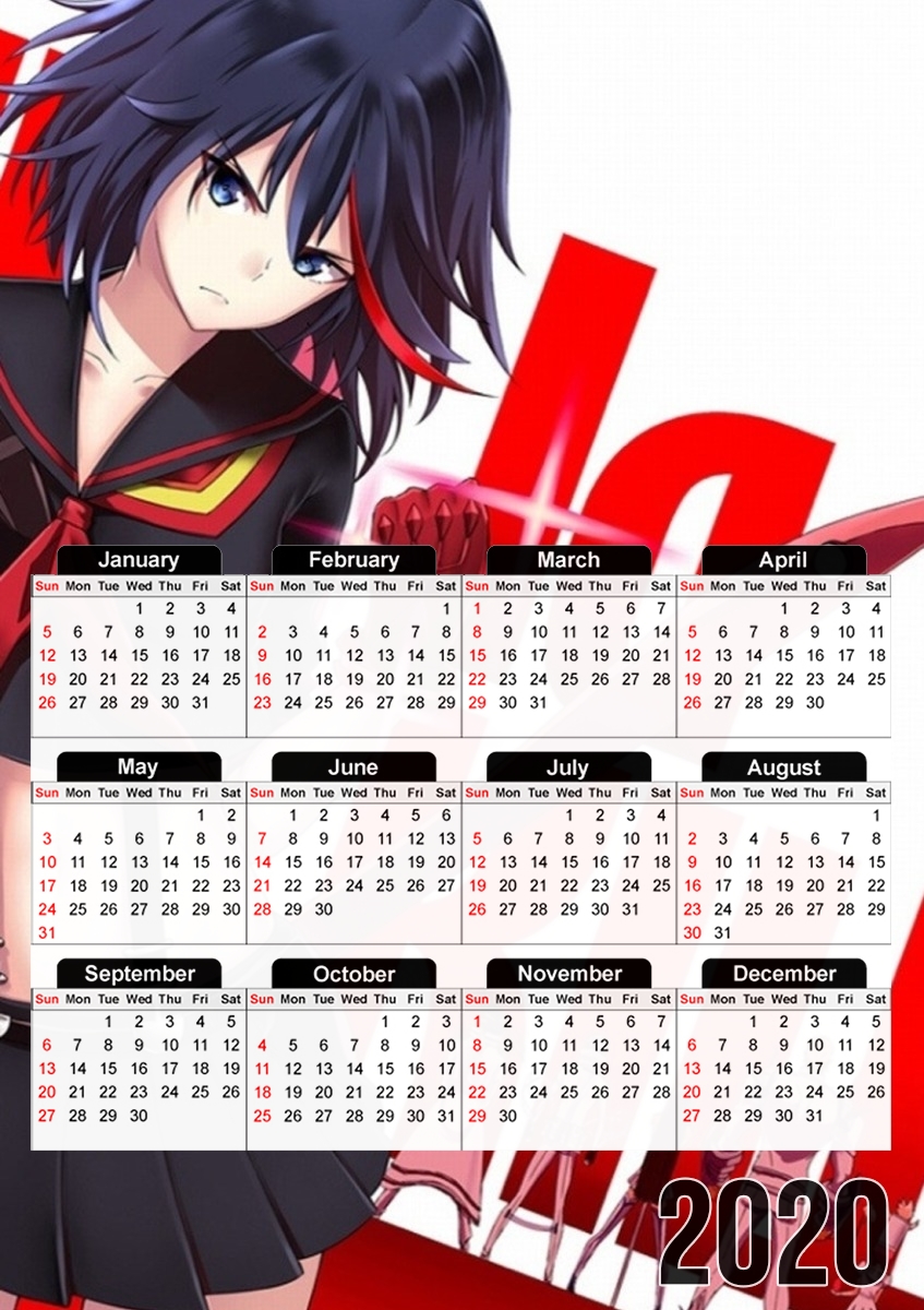  matoi ritsuko Kill La Kill para A3 Photo Calendar 30x43cm