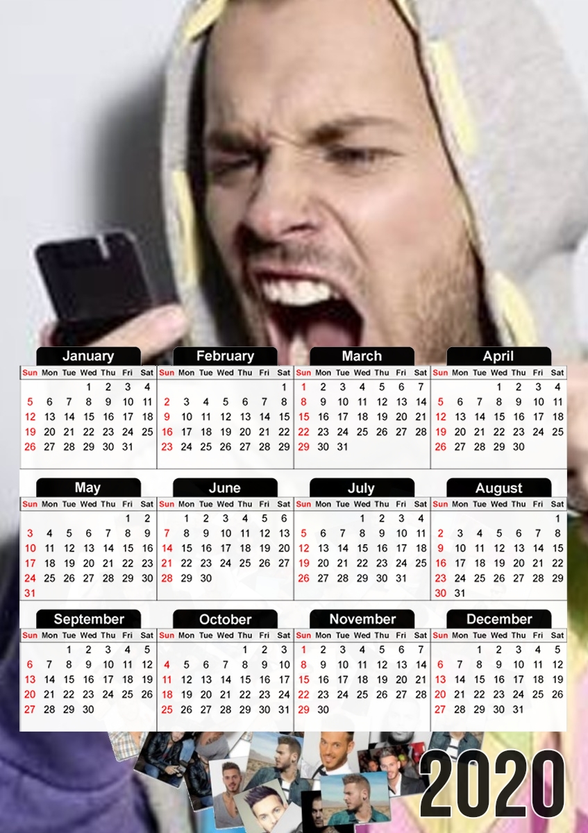  Matt Pokora para A3 Photo Calendar 30x43cm