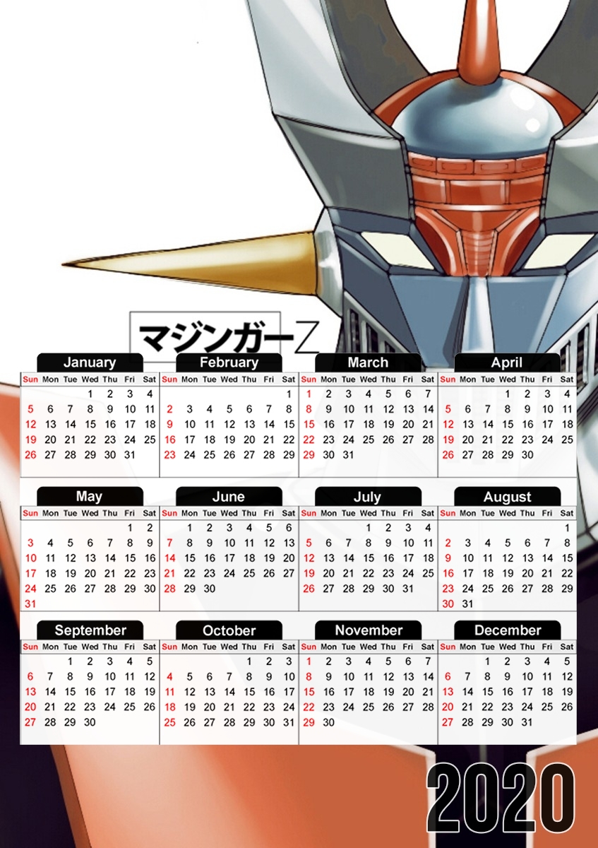  Mazinger z para A3 Photo Calendar 30x43cm