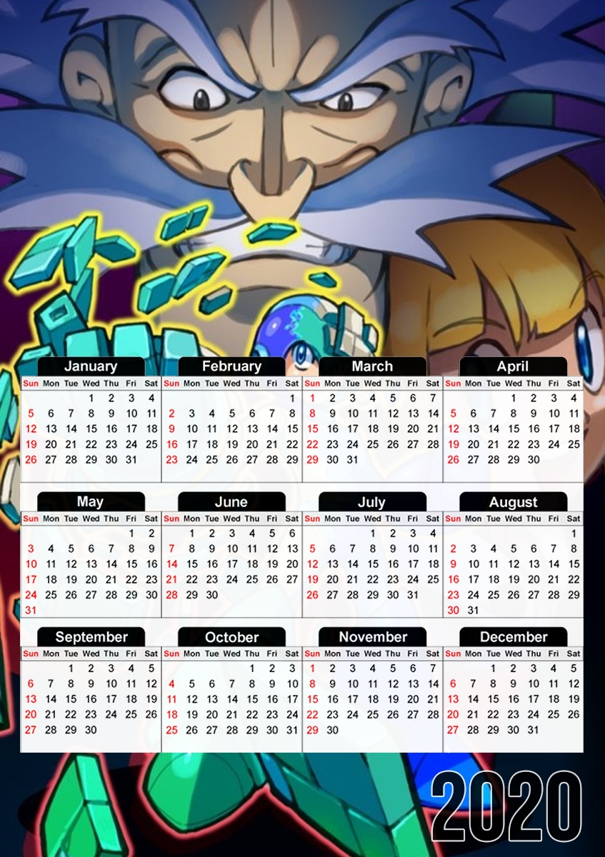  Megaman 11 para A3 Photo Calendar 30x43cm