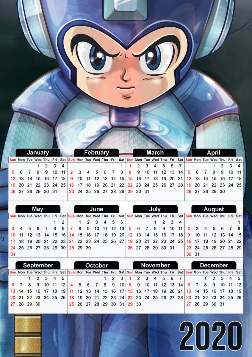  MEGAMAN para A3 Photo Calendar 30x43cm