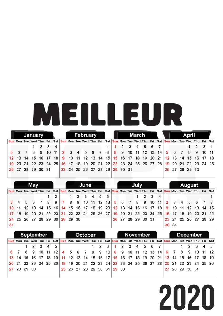  Meilleur papy bricoleur para A3 Photo Calendar 30x43cm