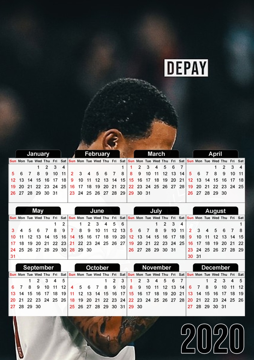  Memphis Depay para A3 Photo Calendar 30x43cm