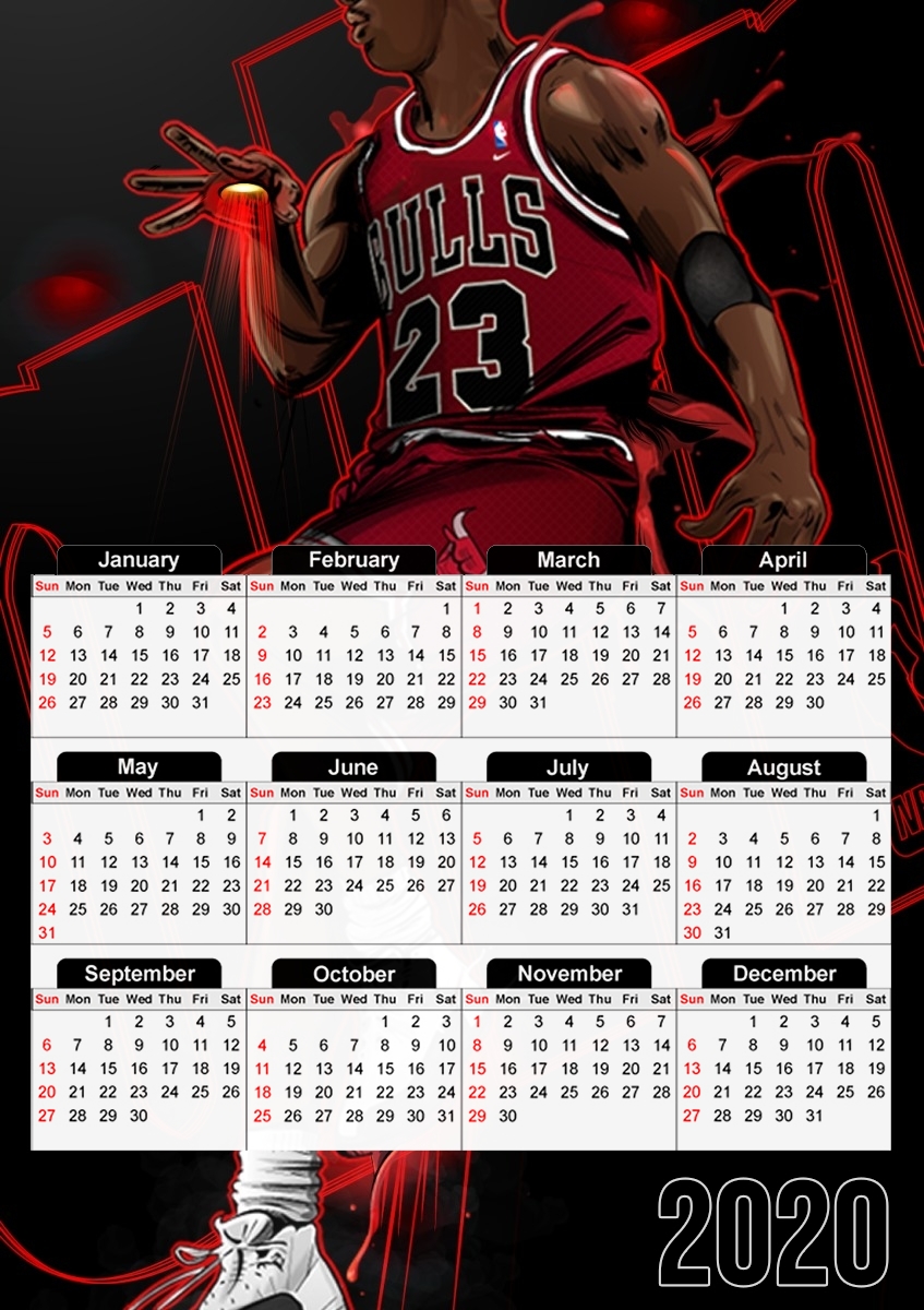  Michael Jordan para A3 Photo Calendar 30x43cm