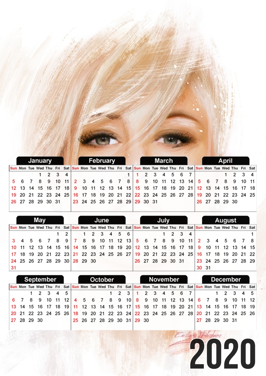  Miley Cyrus para A3 Photo Calendar 30x43cm