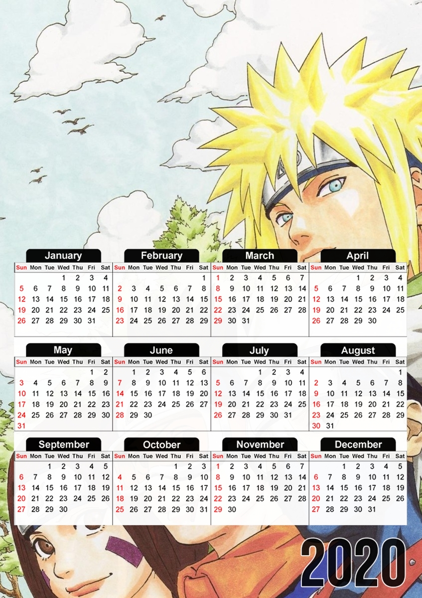  Minato Team para A3 Photo Calendar 30x43cm