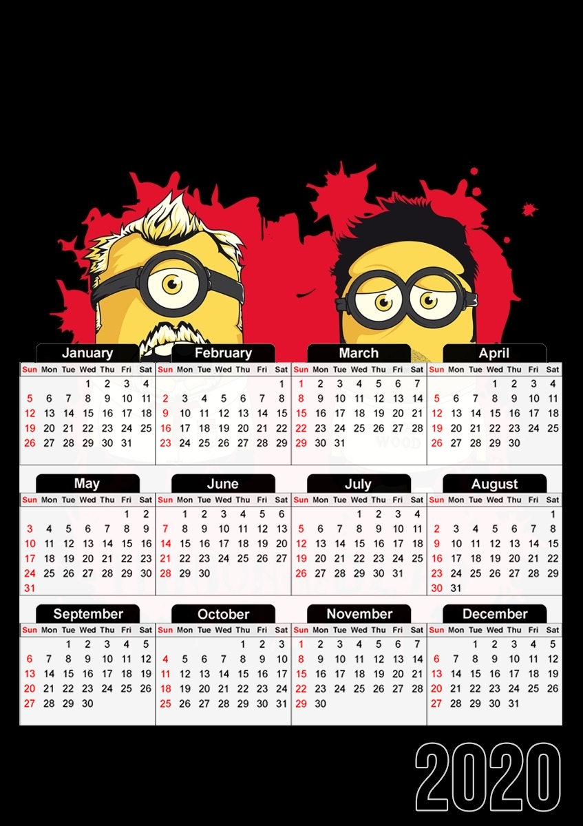  Minion of the Dead para A3 Photo Calendar 30x43cm