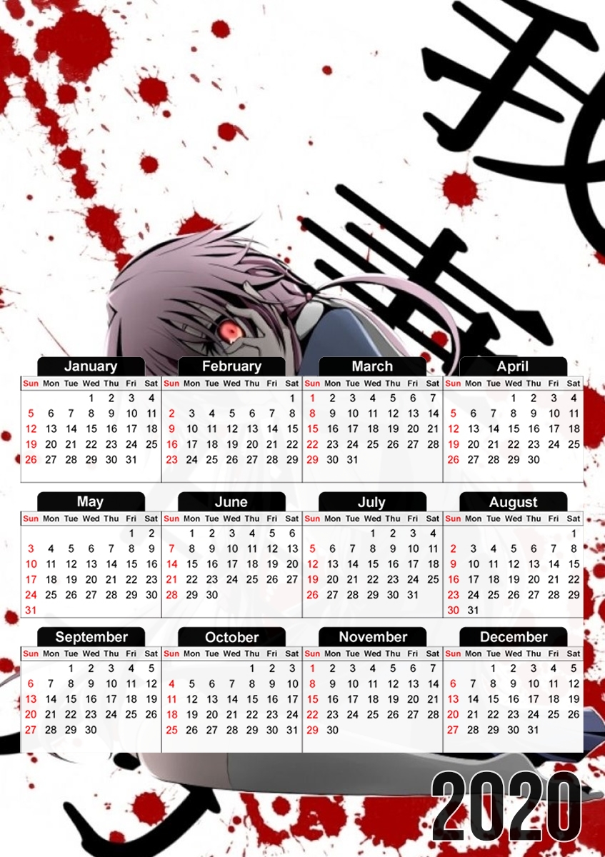  Mirai Nikki para A3 Photo Calendar 30x43cm