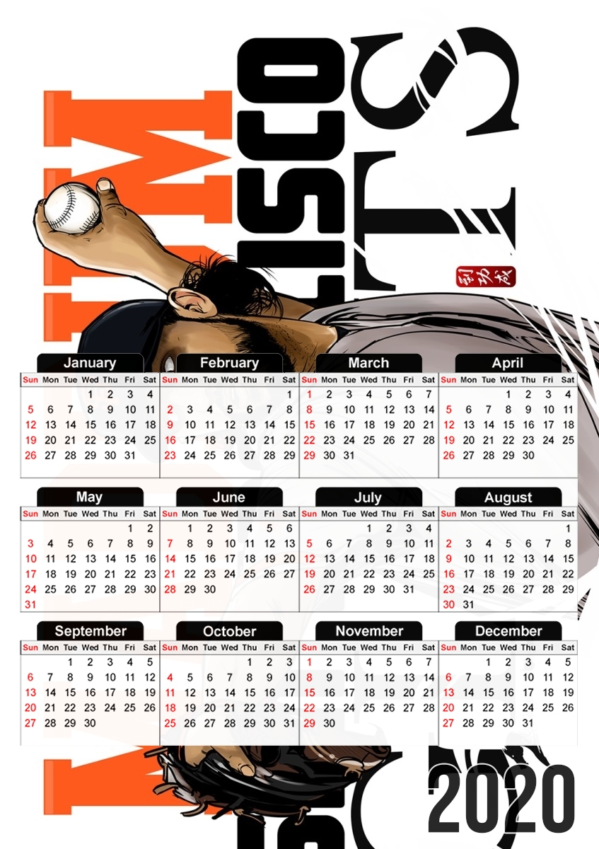  MLB Stars: Madison Bumgarner - Giants San Francisco para A3 Photo Calendar 30x43cm