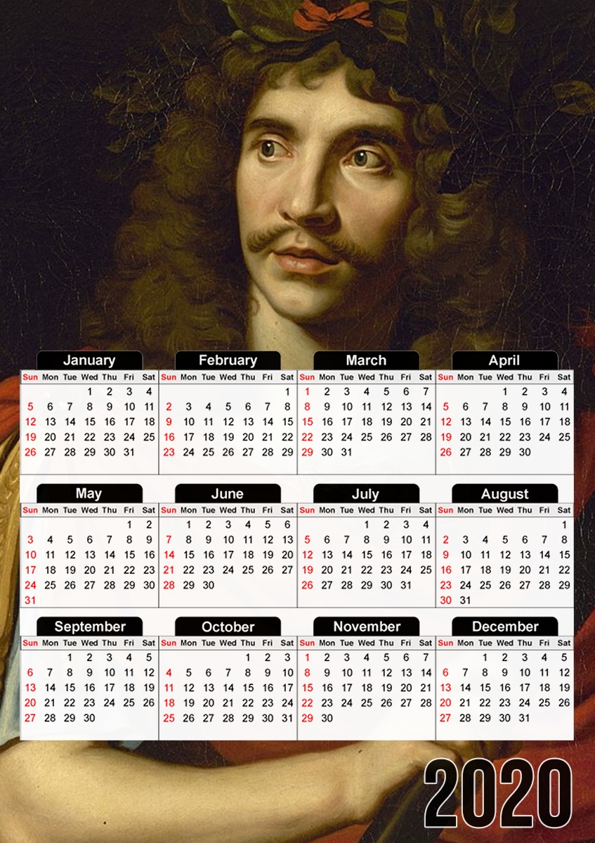  Moliere portrait para A3 Photo Calendar 30x43cm