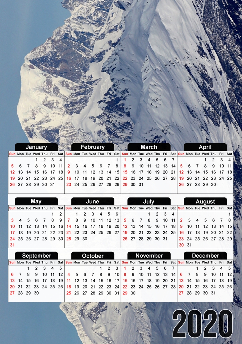  Mont Blanc para A3 Photo Calendar 30x43cm