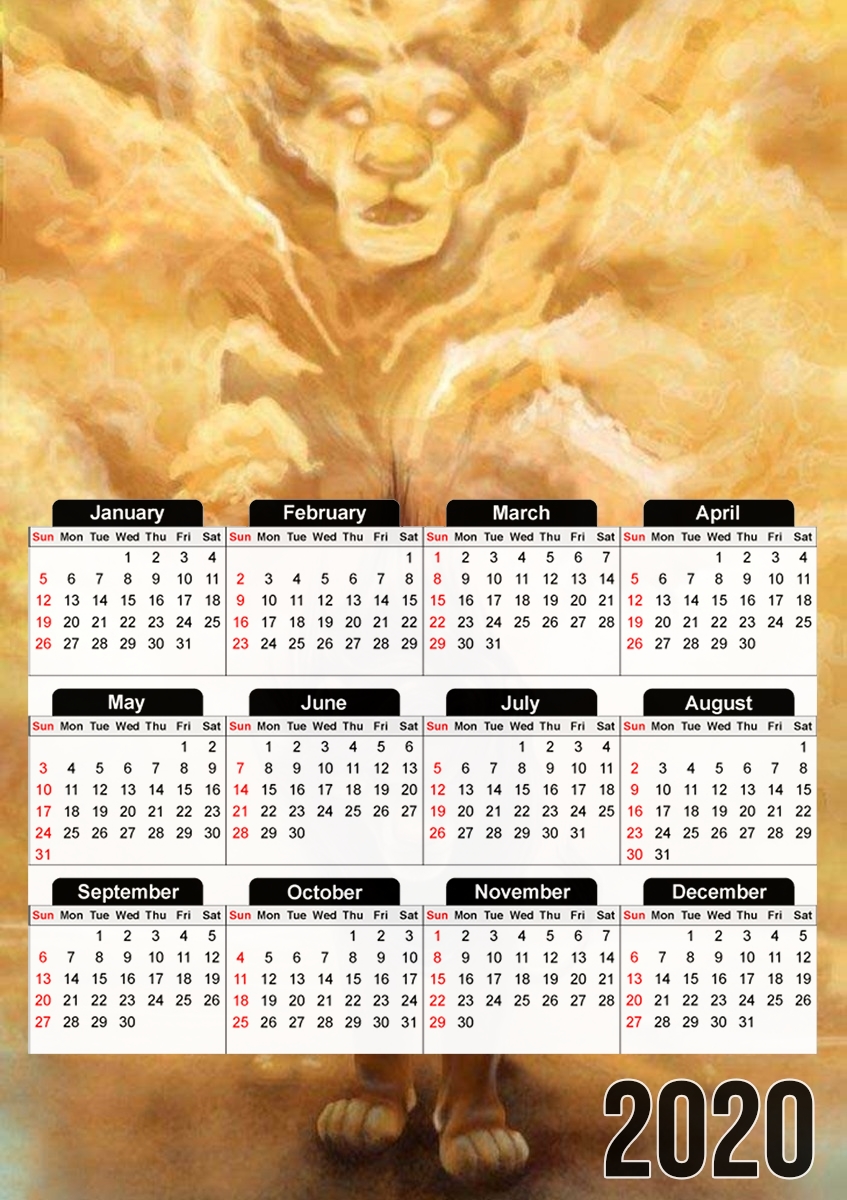  Mufasa Ghost Lion King para A3 Photo Calendar 30x43cm