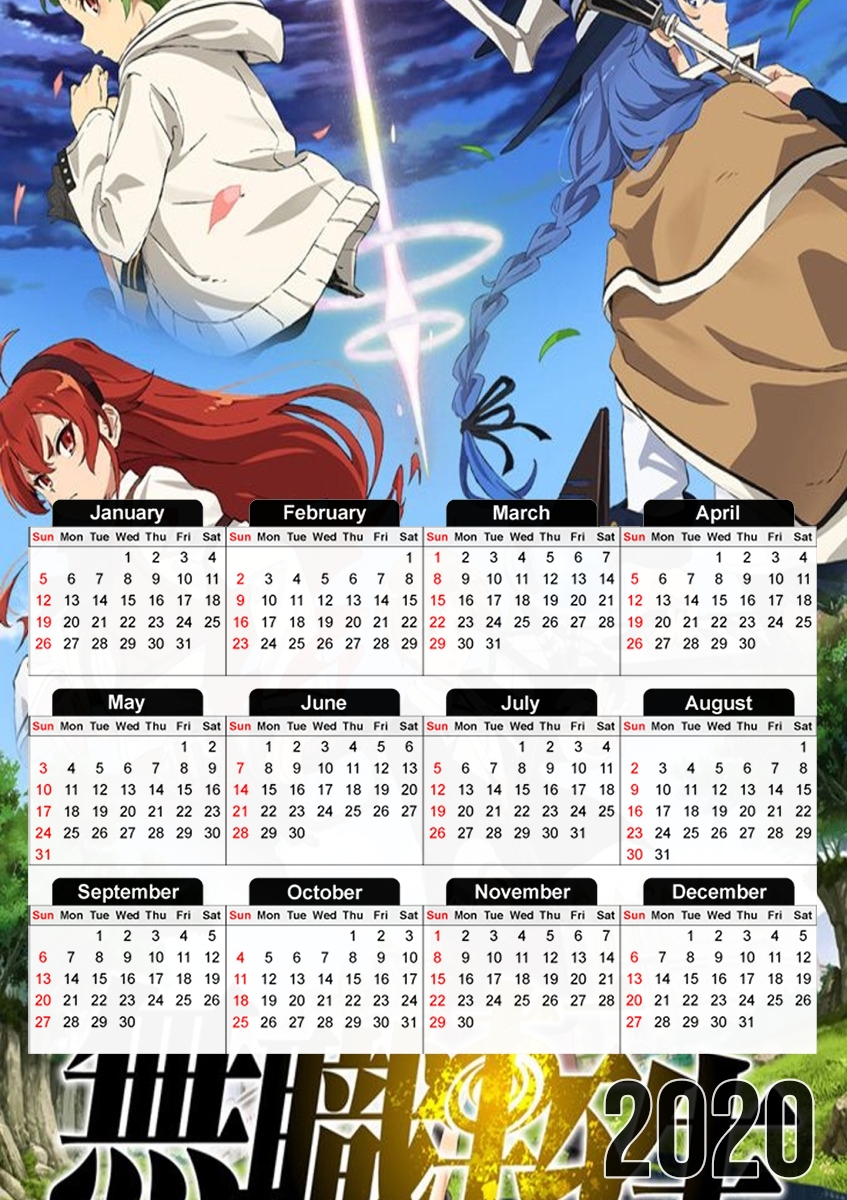  mushoko tensei para A3 Photo Calendar 30x43cm