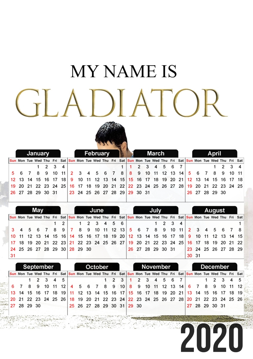  My name is gladiator para A3 Photo Calendar 30x43cm