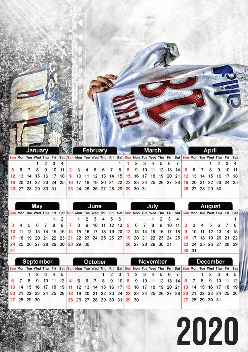  Nabil Fekir Tribute para A3 Photo Calendar 30x43cm