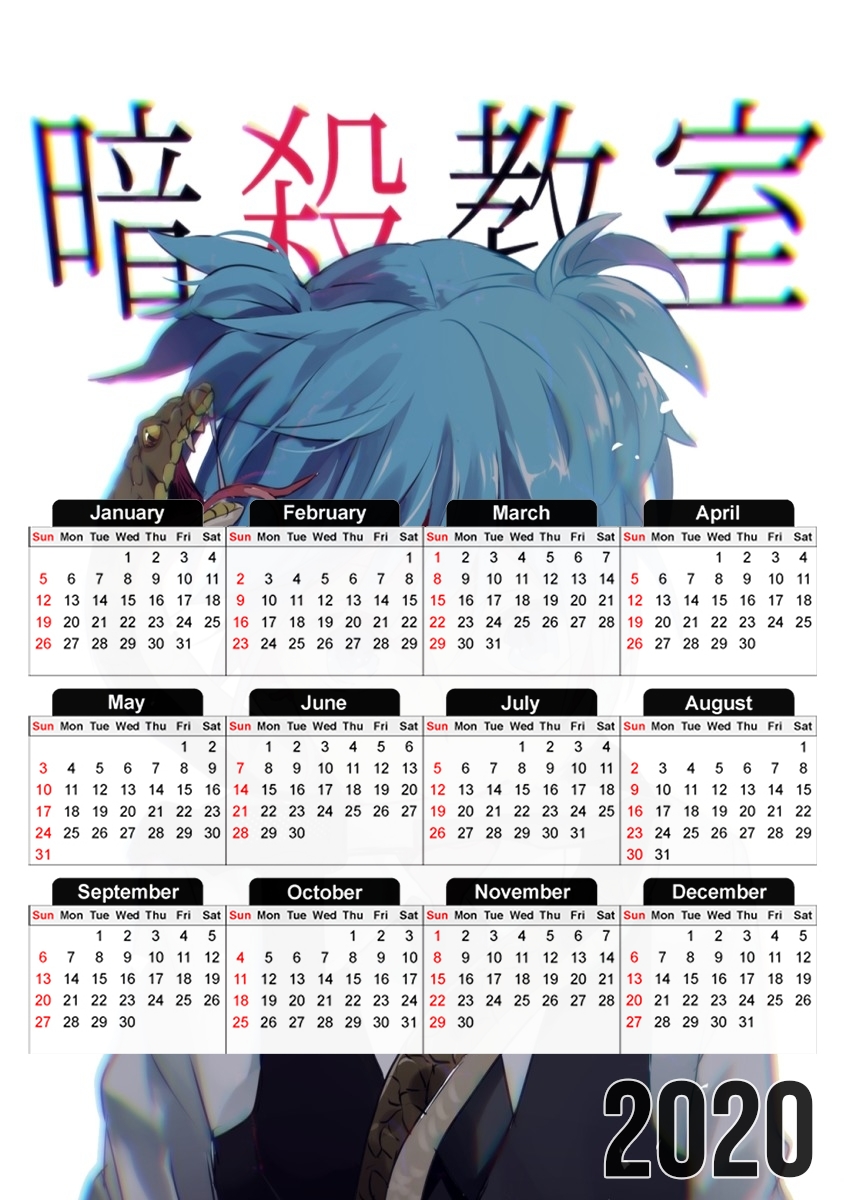  Nagisa shiota fan art snake para A3 Photo Calendar 30x43cm