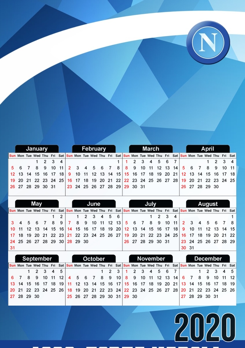  Napoli Football Home Primera para A3 Photo Calendar 30x43cm