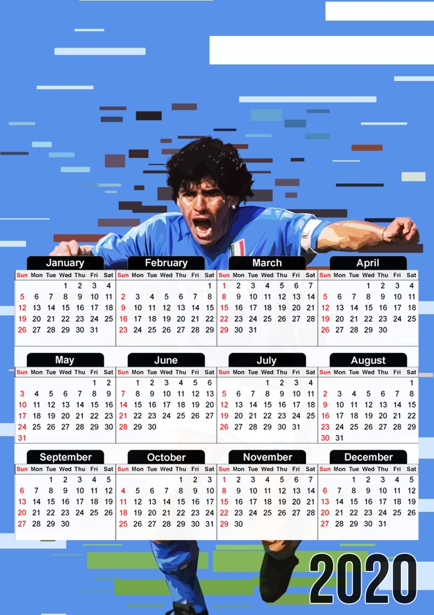  Napoli Legend para A3 Photo Calendar 30x43cm