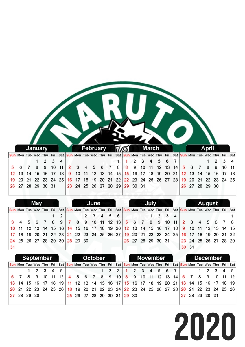  Naruto Ramen Bar para A3 Photo Calendar 30x43cm