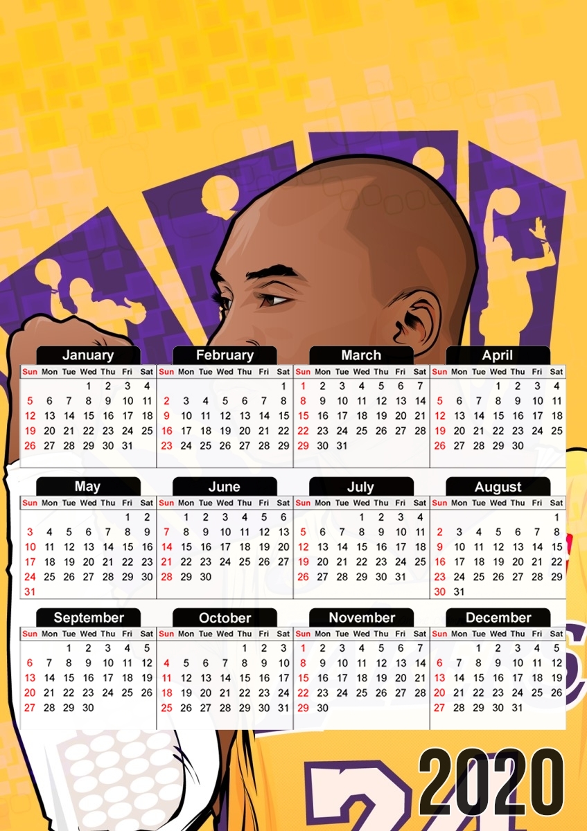  NBA Legends: Kobe Bryant para A3 Photo Calendar 30x43cm