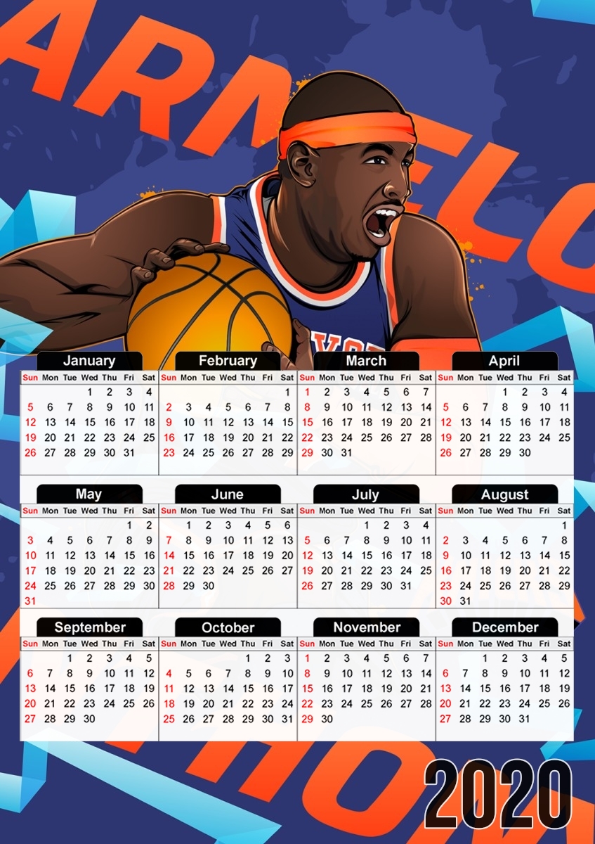  NBA Stars: Carmelo Anthony para A3 Photo Calendar 30x43cm