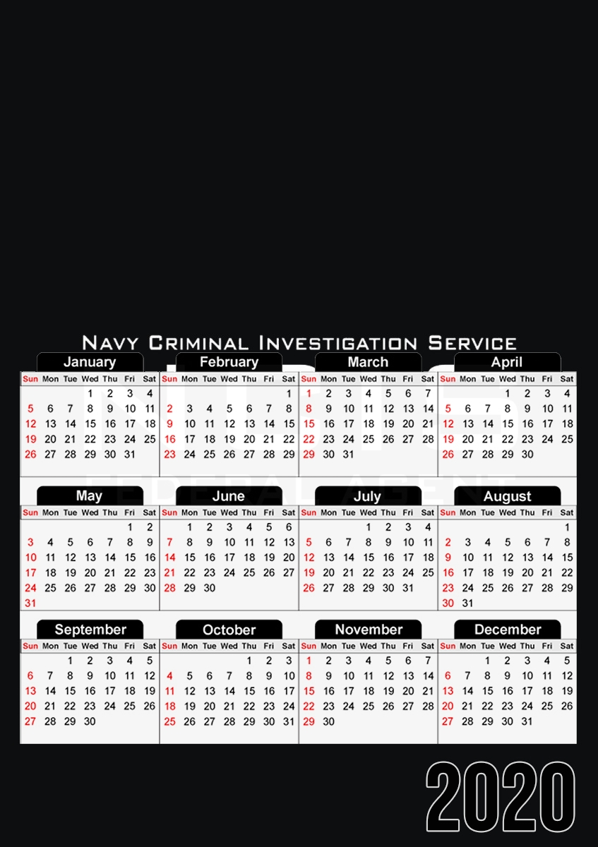  NCIS federal Agent para A3 Photo Calendar 30x43cm