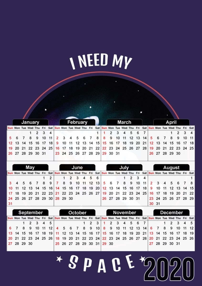  Need my space para A3 Photo Calendar 30x43cm