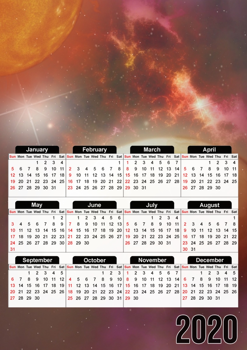  New Solar System para A3 Photo Calendar 30x43cm