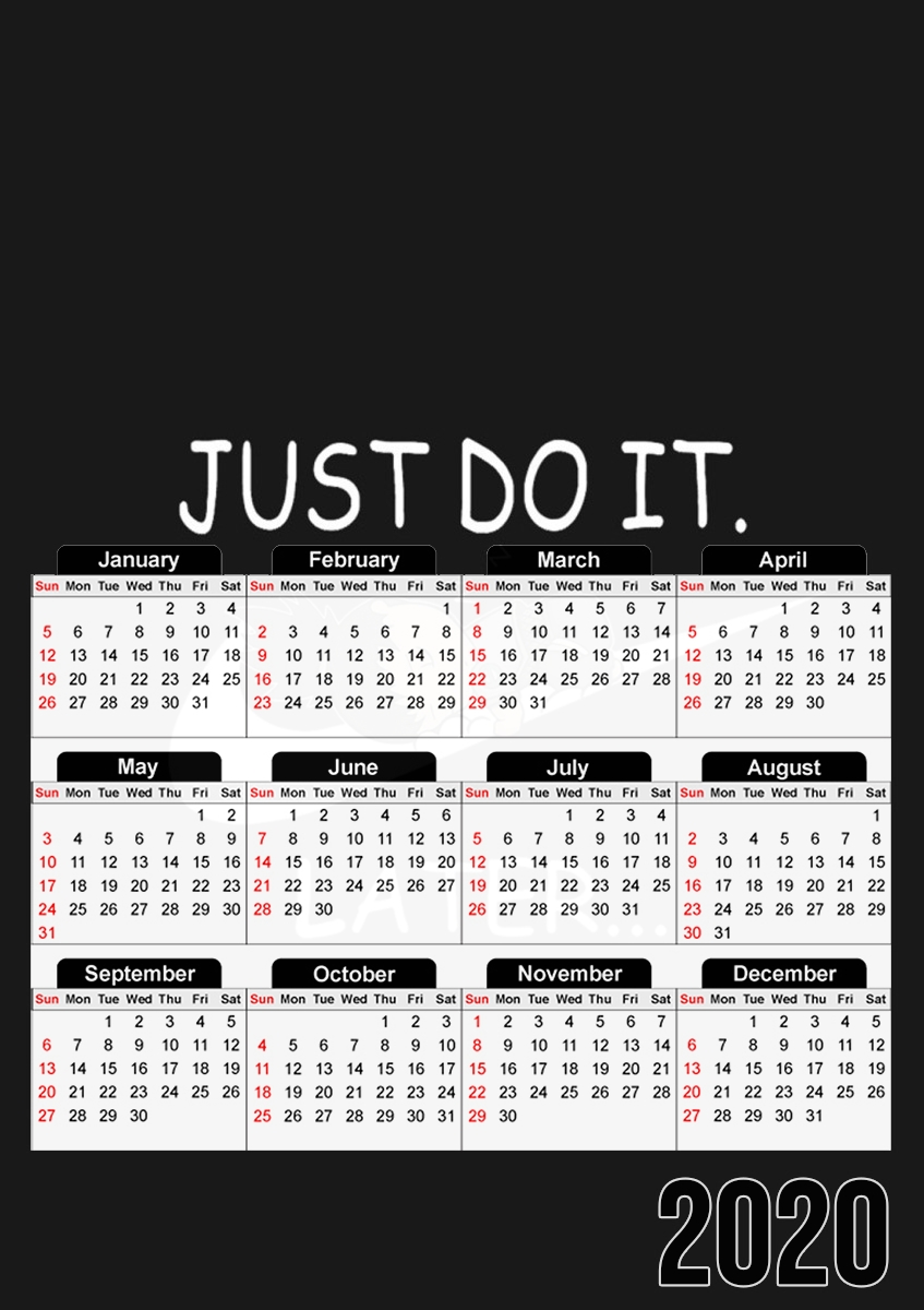  Nike Parody Just do it Later X Shikamaru para A3 Photo Calendar 30x43cm