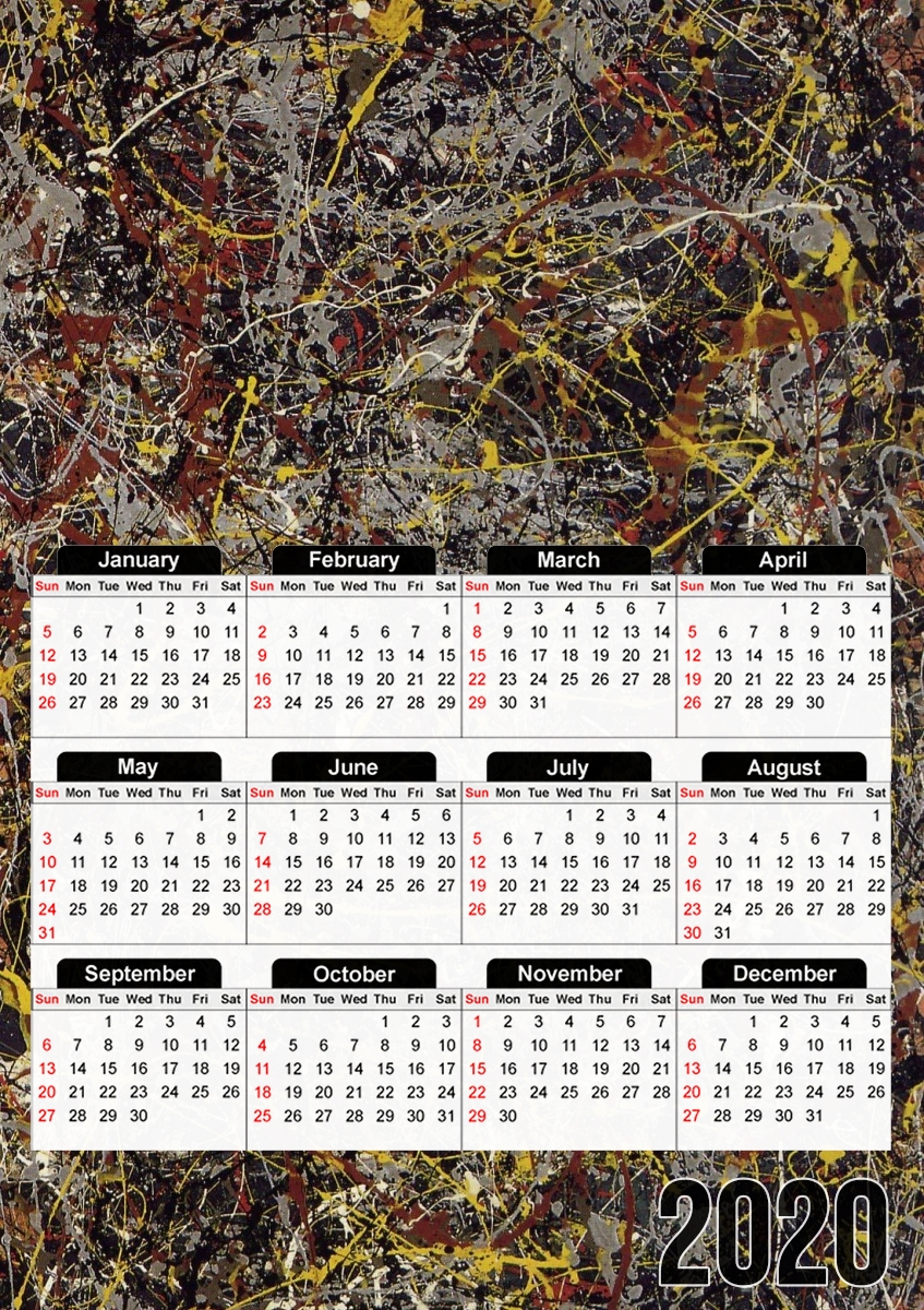  No5 1948 Pollock para A3 Photo Calendar 30x43cm