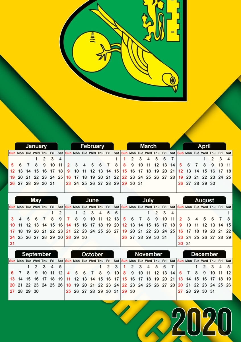  Norwich City para A3 Photo Calendar 30x43cm