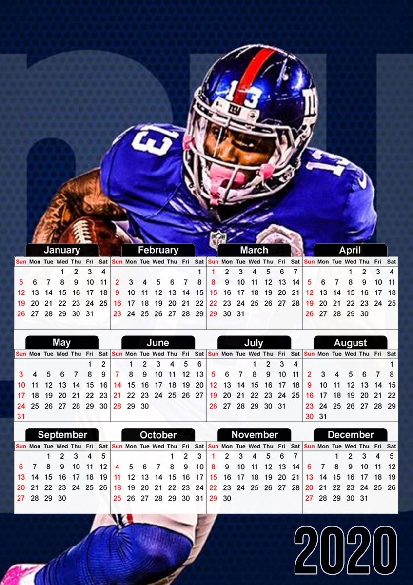  odell beckam football us para A3 Photo Calendar 30x43cm