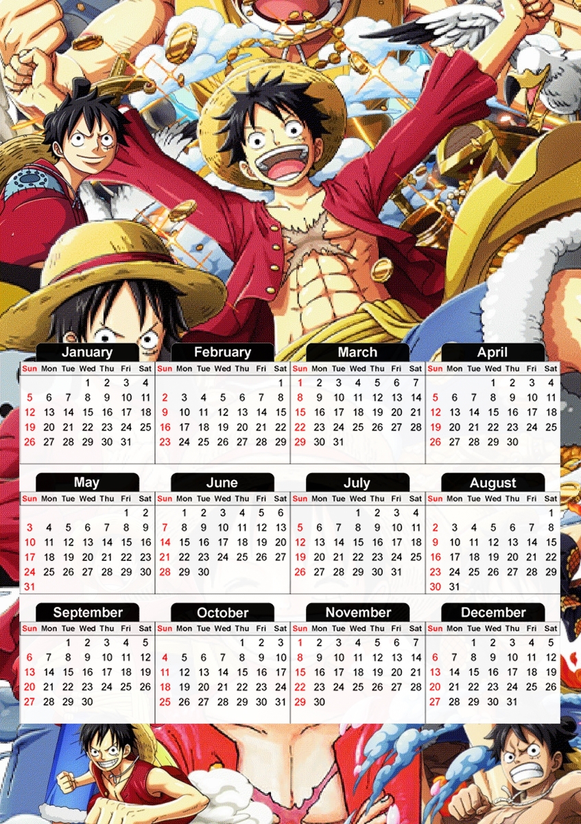  One Piece Luffy para A3 Photo Calendar 30x43cm