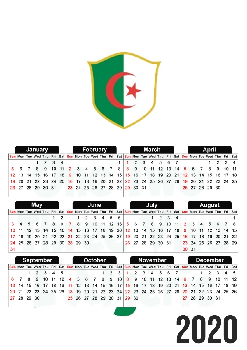  One Two Three Viva Algerie para A3 Photo Calendar 30x43cm