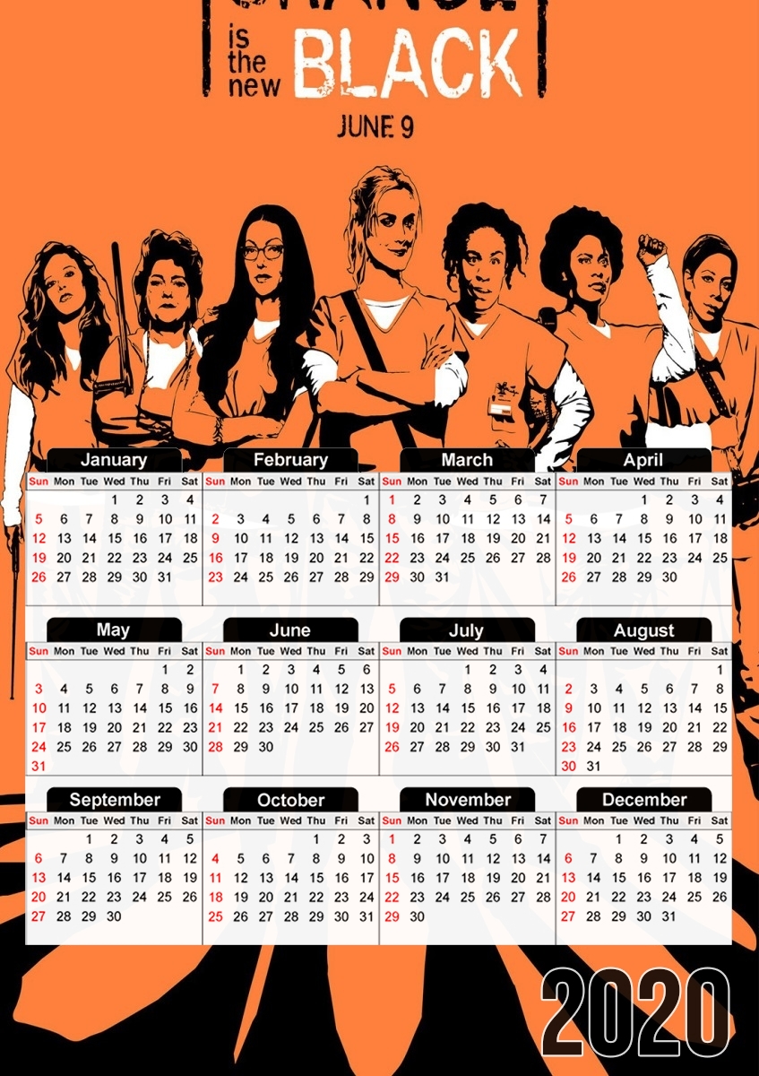  Orange is the new black para A3 Photo Calendar 30x43cm