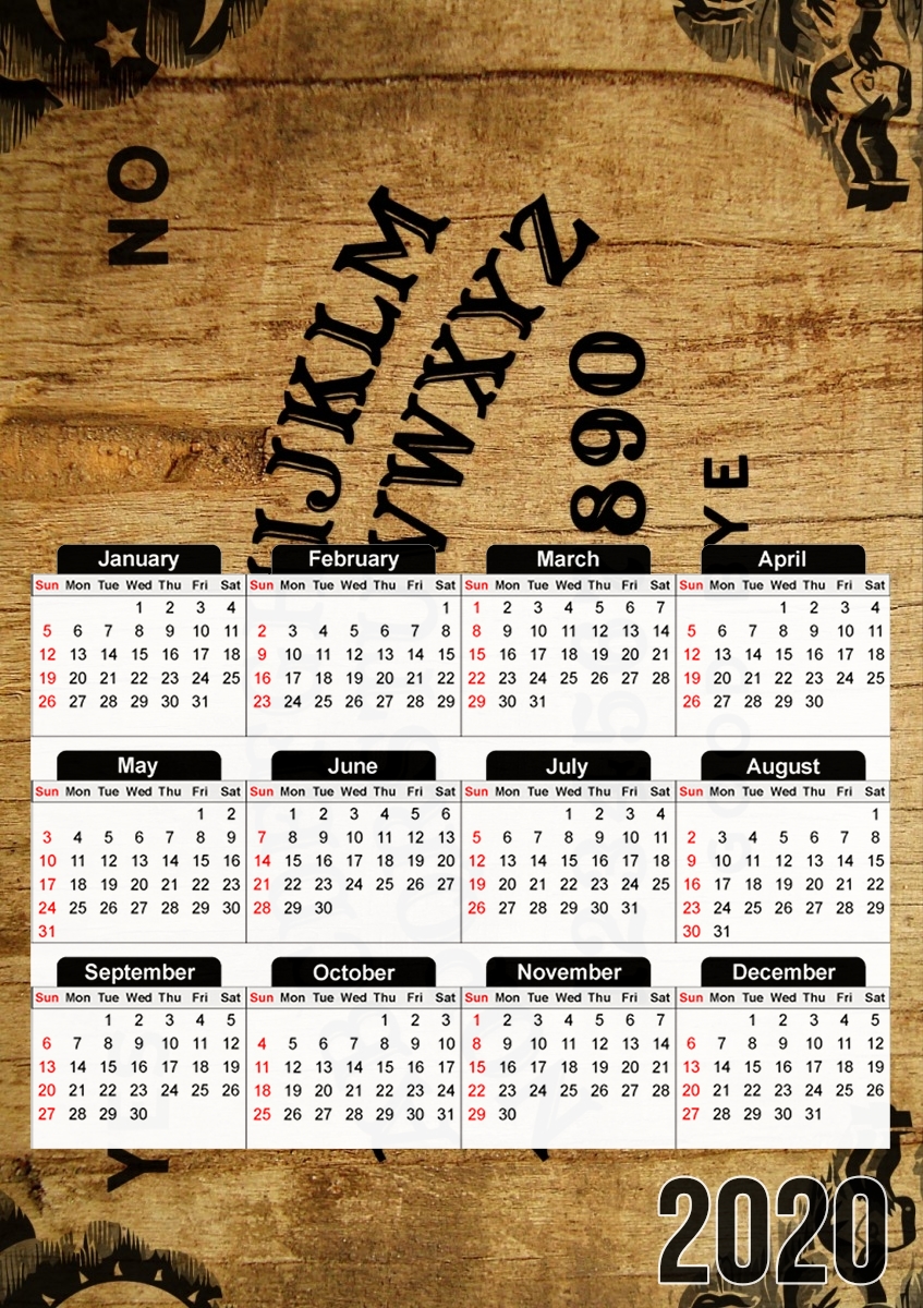  Ouija Board para A3 Photo Calendar 30x43cm