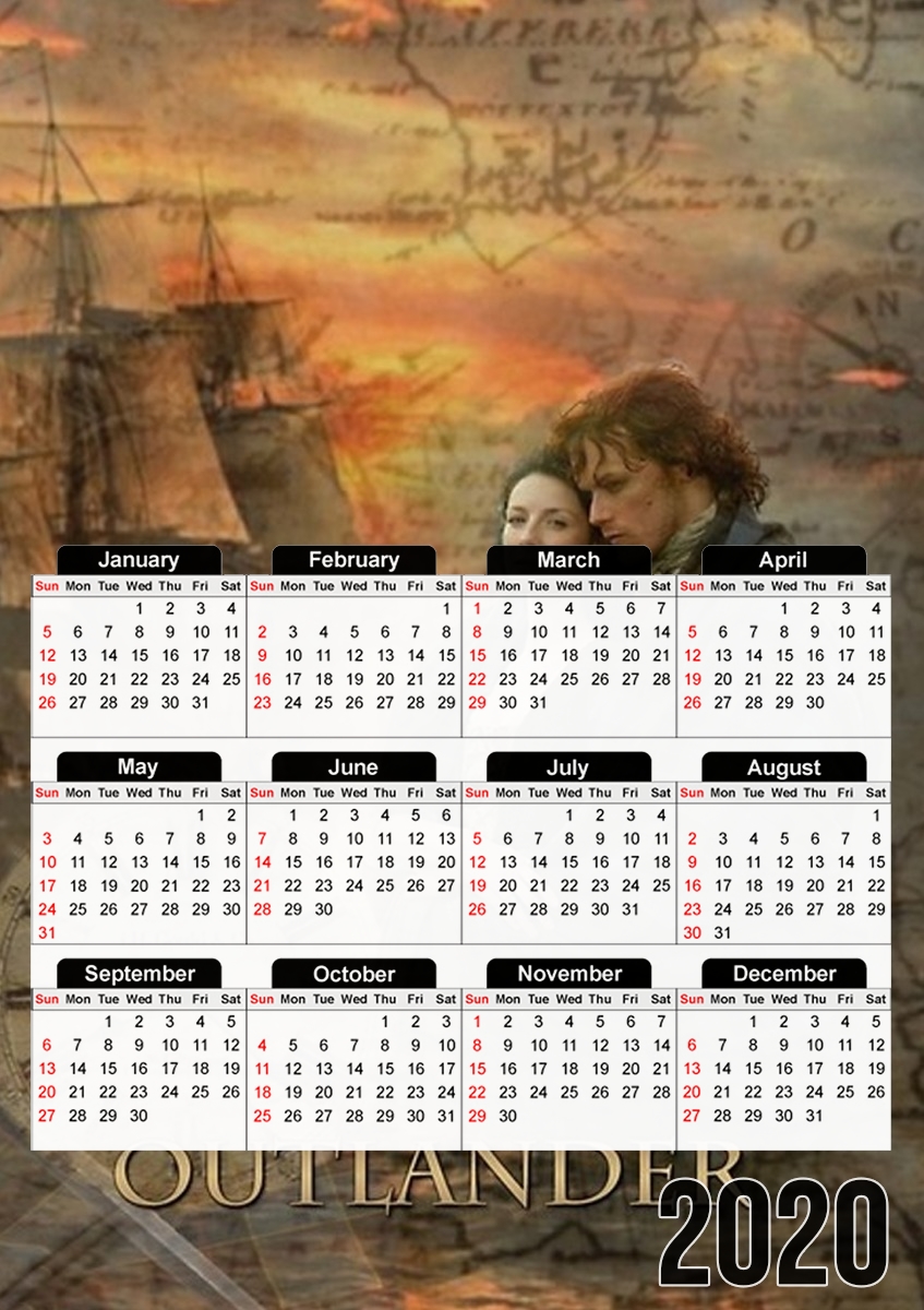  Outlander Collage para A3 Photo Calendar 30x43cm