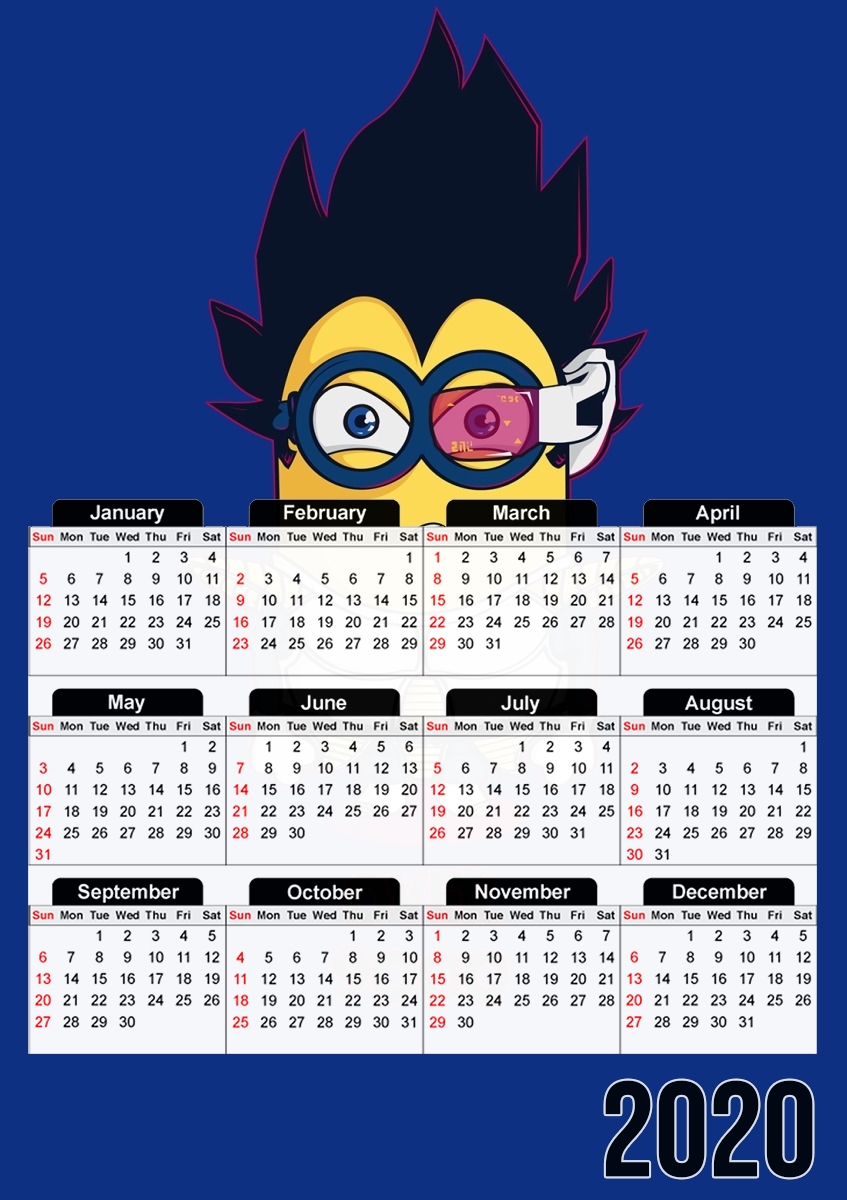  Over 9000 para A3 Photo Calendar 30x43cm