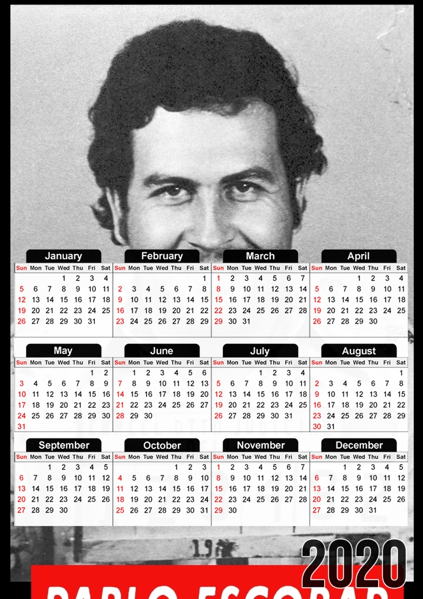  Pablo Escobar para A3 Photo Calendar 30x43cm