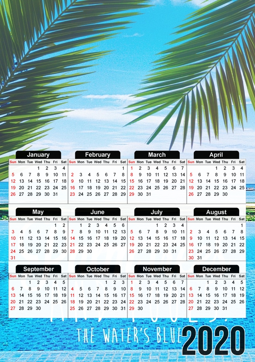  Palm Trees para A3 Photo Calendar 30x43cm