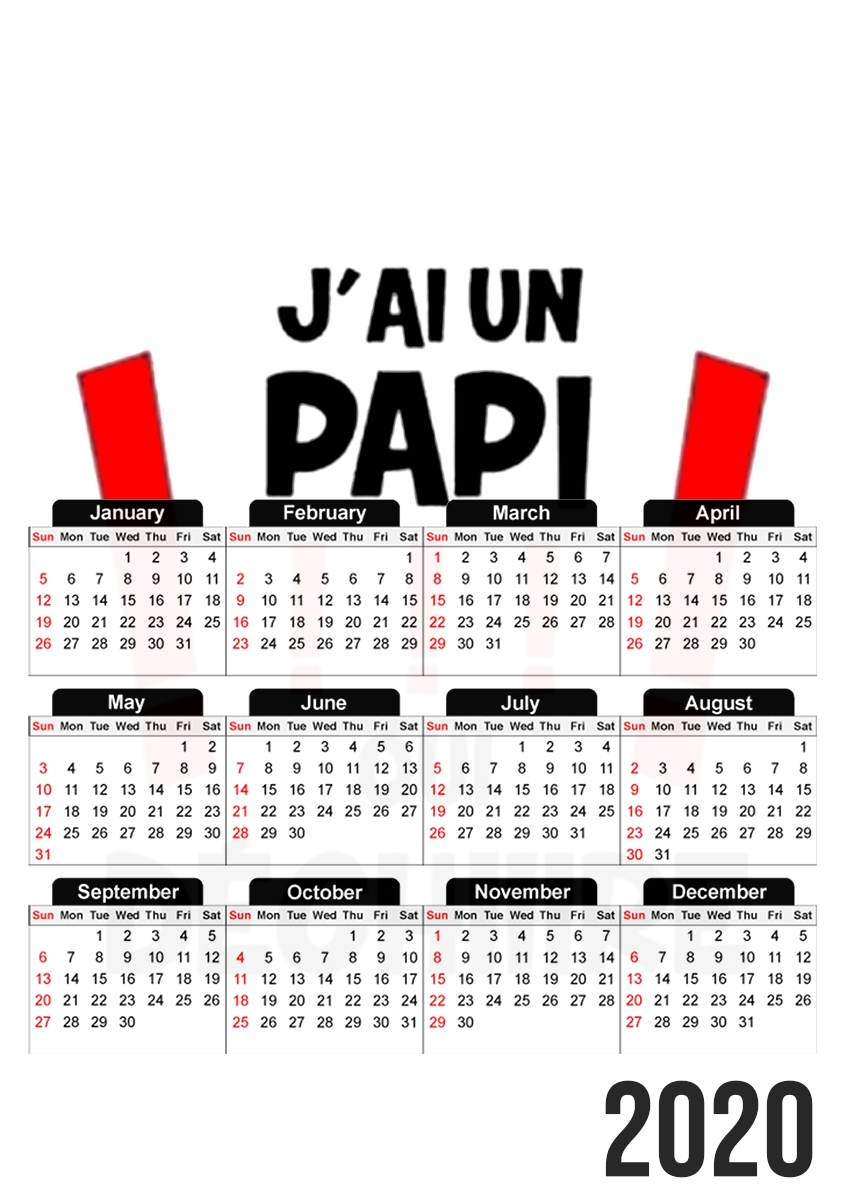  Papi qui dechire para A3 Photo Calendar 30x43cm