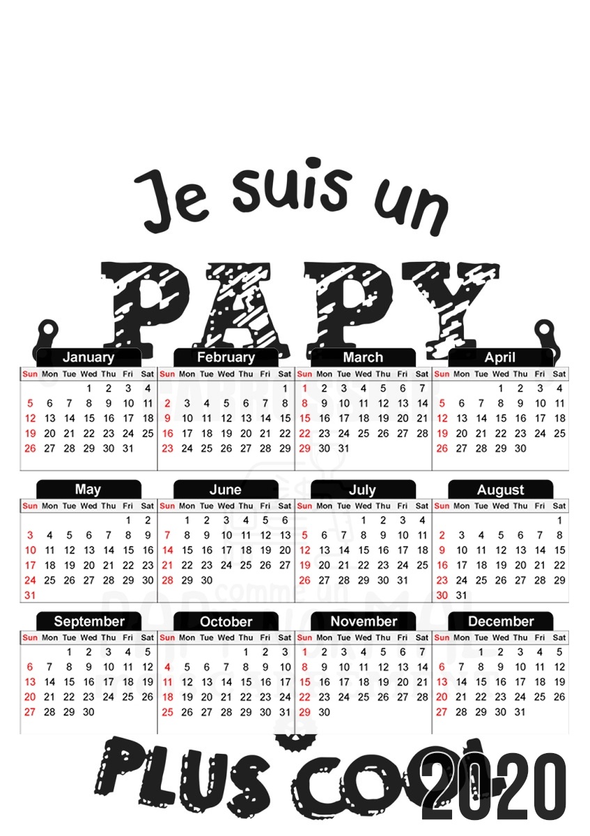  Papy Carrossier para A3 Photo Calendar 30x43cm