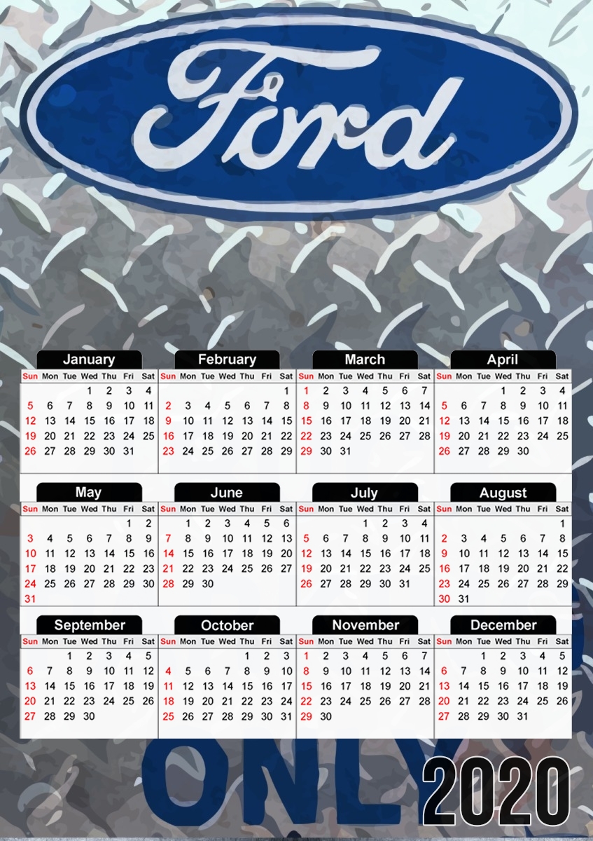  Parking vintage para A3 Photo Calendar 30x43cm