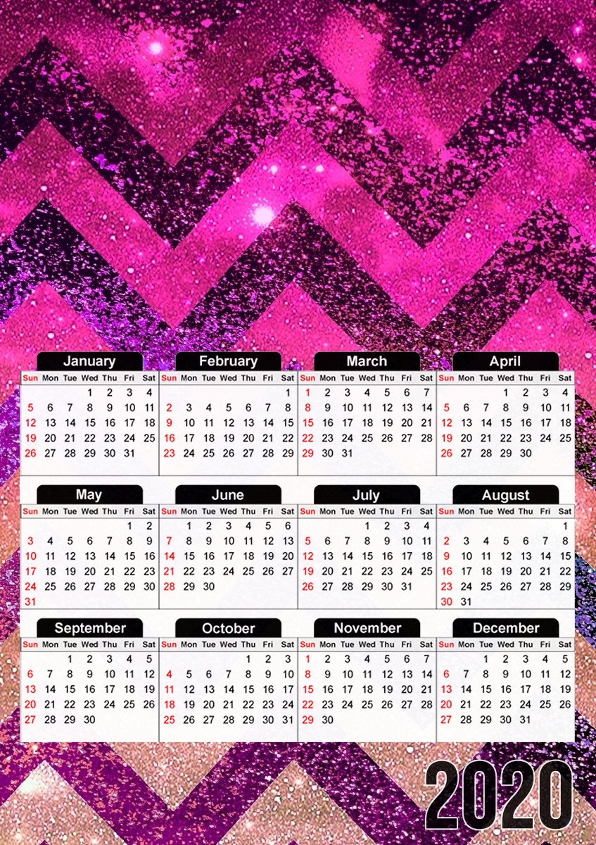  PARTY CHEVRON GALAXY  para A3 Photo Calendar 30x43cm