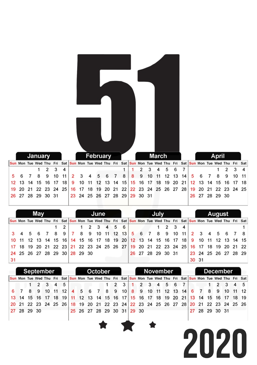  Pastis 51 Age de la perfection para A3 Photo Calendar 30x43cm