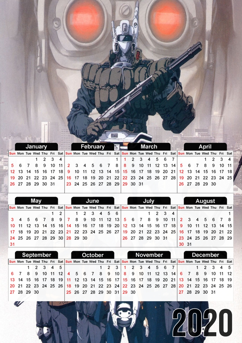  Patlabor para A3 Photo Calendar 30x43cm