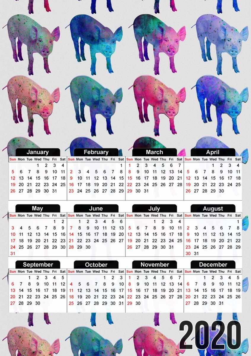  Pigbluxy para A3 Photo Calendar 30x43cm