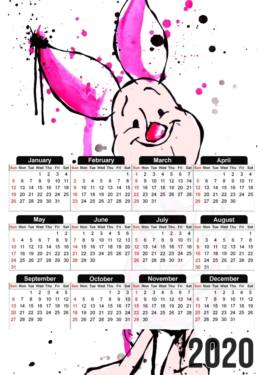  Piglet para A3 Photo Calendar 30x43cm