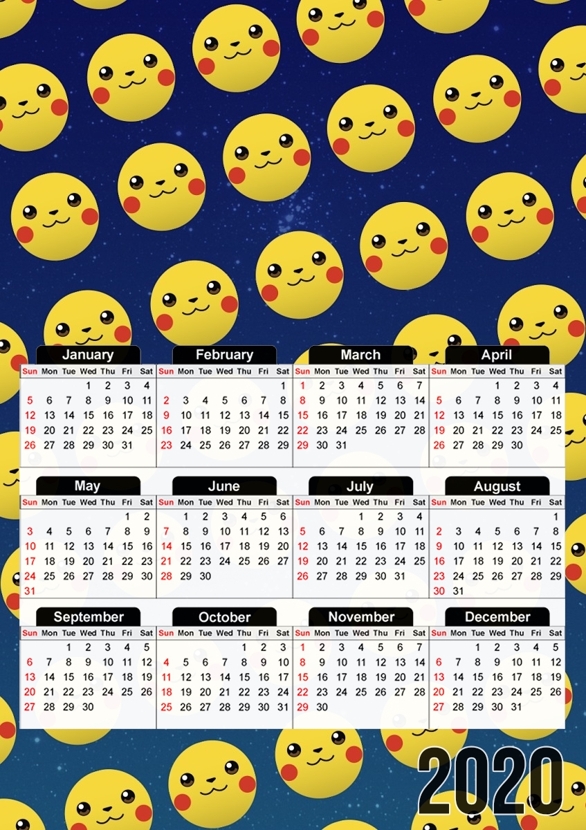  Pika pattern para A3 Photo Calendar 30x43cm