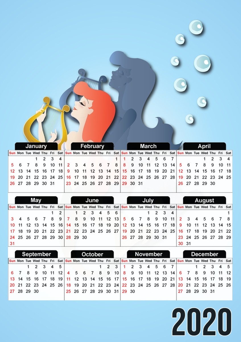  Pisces - Ariel para A3 Photo Calendar 30x43cm